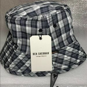 BEN SHERMAN REVERSIBLE BUCKET HAT BLACK 2  in 1 !